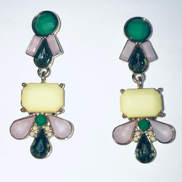 New York & Company Jewelry - Gold-toned Faux Stone Multicolored Drop Earrings
